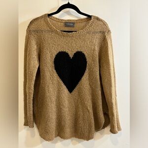 NWT Wooden Ships Heart Sweater Size S/M